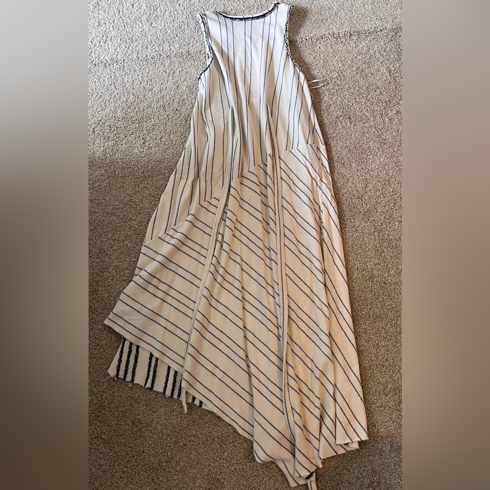 Free People Cream Asymmetrical Maxi Dress